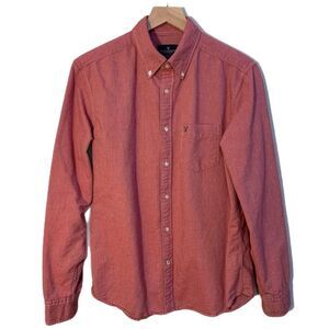 American Eagle Outfitters Classic Fit Button Down Shirt Men’s Medium Red Cotton.